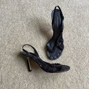Banana Republic || Dark brown strappy heel